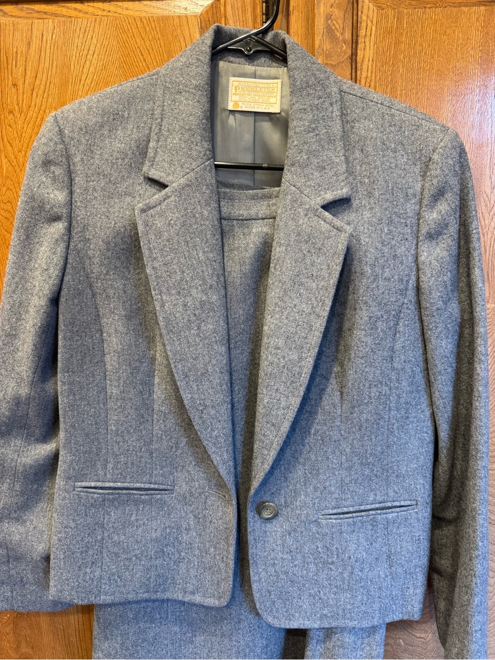 Vintage Pendleton 100% Virgin Wool two-piece skirt/blazer suit set